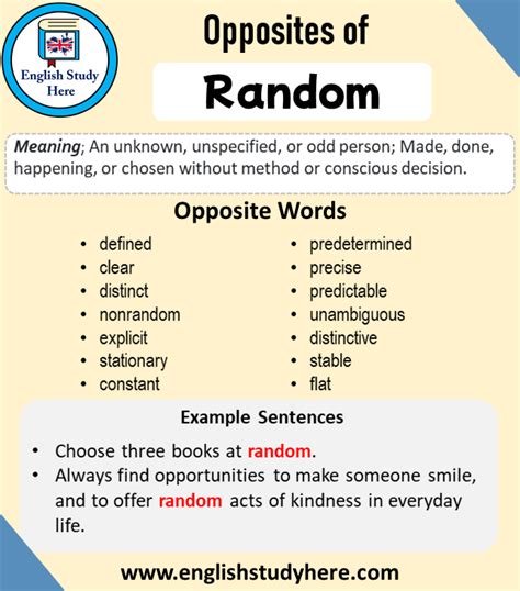 antonym for randomly|Randomly .